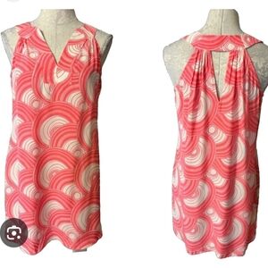 NWT ALICE & TRIXIE SILK Pink and White Patterned Dress LARGE